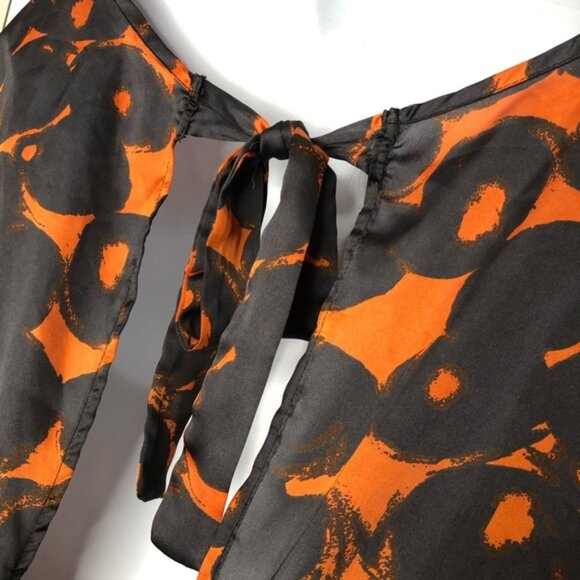 Francesca’s boutique Alya tunic top orange navy - Picture 6 of 9